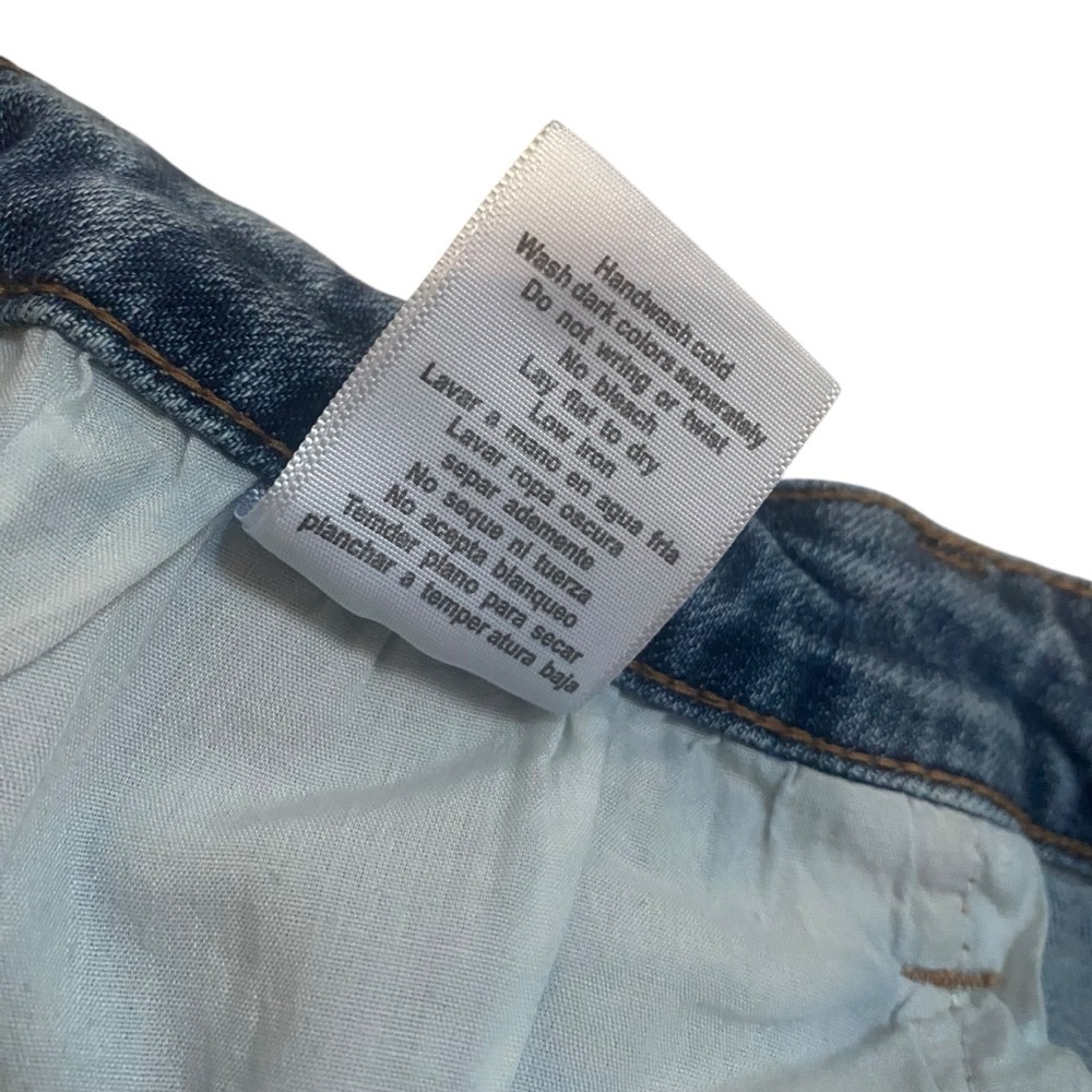 Judy Blue Light Wash Distressed Mid Rise Bandana Western Boyfriend Fit 13/31 - Picture 9 of 9